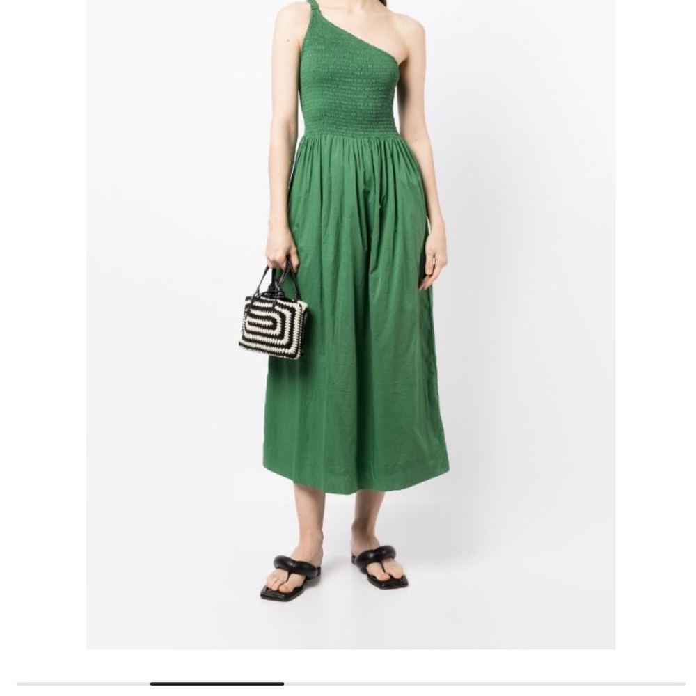 Faithfull the Brand One-Shoulder Green Midi Dress